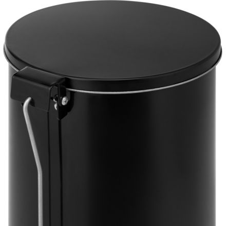 Ведро для мусора с педалью 7 л оцинкованная сталь черное (20х23 см) Ведро для мусора с педалью 7 л оцинкованная сталь черное (20х23 см)