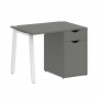Home Office Стол письменный VR.SP-3-98.1.A Металлик/Белый металл 980*720*750