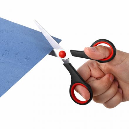 Ножницы BRAUBERG НАБОР 3 шт. (140, 190, 230 мм), черно-красные ручки, ВЫГОДНАЯ УПАКОВКА, 238168