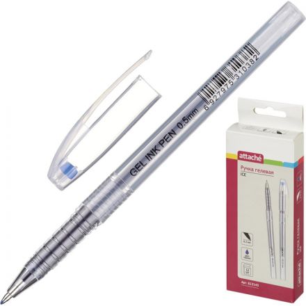 Ручка гелевая Attache Ice синяя (толщина линии 0.5 мм) Ручка гелевая Attache Ice синяя (толщина линии 0.5 мм)
