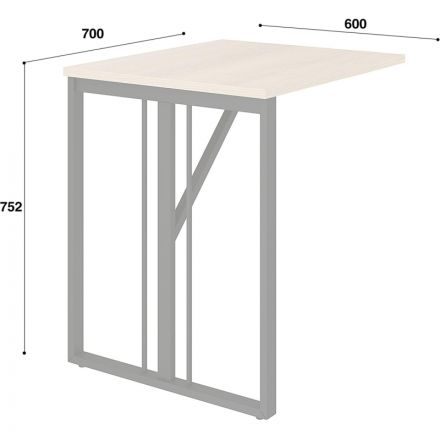 Стол приставной К-Loft Director 241B002 Ш700 дуб скандин