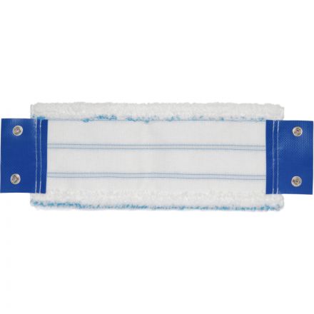 Насадка МОП плоская микрофибра 34 см белая/голубая Насадка МОП плоская микрофибра 34 см белая/голубая