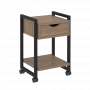 Loft Тумба на колесных опорах с ящиком и полкой VR.L-T1.K Дуб аризона/Чёрный металл 500*460*767 Loft Тумба на колесных опорах с ящиком и полкой VR.L-T1.K Дуб аризона/Чёрный металл 500*460*767