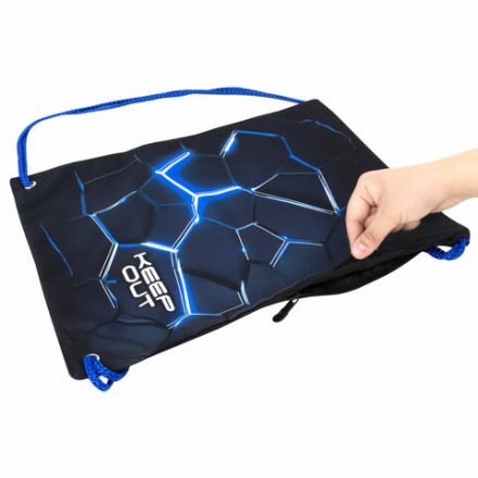 Мешок для обуви BRAUBERG PREMIUM, карман, подкладка, светоотражайка, 43х33 см, Digital lava, 272426 Мешок для обуви BRAUBERG PREMIUM, карман, подкладка, светоотражайка, 43х33 см, Digital lava, 272426