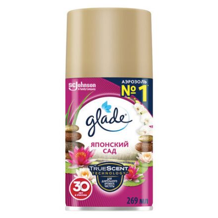 Сменный баллон 269 мл, GLADE "Японский сад" для автоматических освежителей, 864980 Сменный баллон 269 мл, GLADE "Японский сад" для автоматических освежителей, 864980