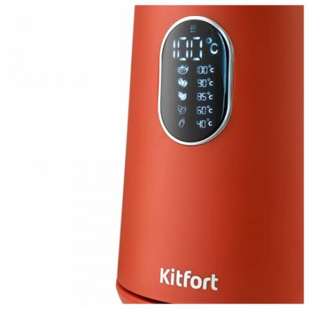 Чайник KITFORT КТ-6115-3, 1,5 л, 1800 Вт, закрытый нагревательный элемент, ТЕРМОРЕГУЛЯТОР, двойные стенки, красный Чайник KITFORT КТ-6115-3, 1,5 л, 1800 Вт, закрытый нагревательный элемент, ТЕРМОРЕГУЛЯТОР, двойные стенки, красный