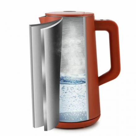 Чайник KITFORT КТ-6115-3, 1,5 л, 1800 Вт, закрытый нагревательный элемент, ТЕРМОРЕГУЛЯТОР, двойные стенки, красный Чайник KITFORT КТ-6115-3, 1,5 л, 1800 Вт, закрытый нагревательный элемент, ТЕРМОРЕГУЛЯТОР, двойные стенки, красный