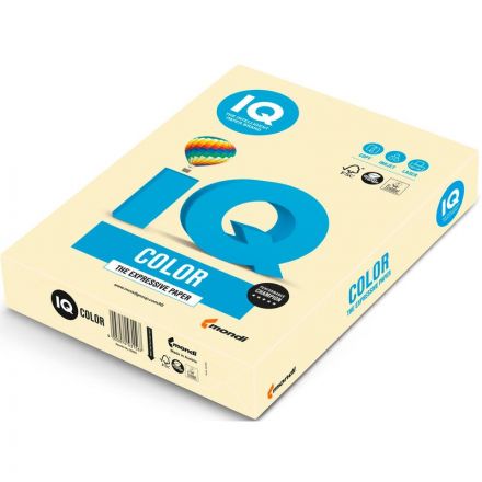 Бумага цветная для печати IQ Color бежевая пастель BE66 (А4, 80 г/ кв.м, 500 листов)