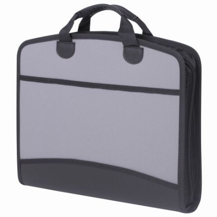 Папка-портфель пластиковая BRAUBERG А4+ (375х305х60 мм), 4 отделения, 2 кармана, серая, 228685 Папка-портфель пластиковая BRAUBERG А4+ (375х305х60 мм), 4 отделения, 2 кармана, серая, 228685