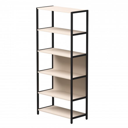 Стеллаж металлический высокий Everprof EVO 830х385x1840 Кашемир/Черный Стеллаж металлический высокий Everprof EVO 830х385x1840 Кашемир/Черный