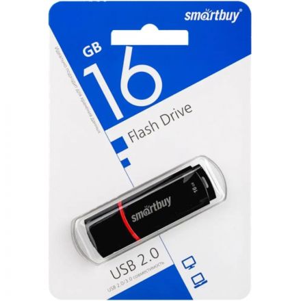 Флеш-память SmartBuy Crown 16 Gb USB 2.0 черная