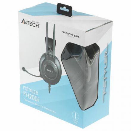 Наушники с микрофоном (гарнитура) A4TECH Fstyler FH200I, проводные, 1.8 м, 3.5 jack, серые, 1431335 Наушники с микрофоном (гарнитура) A4TECH Fstyler FH200I, проводные, 1.8 м, 3.5 jack, серые, 1431335