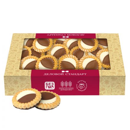 Печенье Деловой Стандарт сдобное 'Неробьянко глазированное' 470гр Печенье Деловой Стандарт сдобное 'Неробьянко глазированное' 470гр