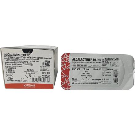 Шовный материал ALCALACTINE RAPID 4/0 19 3/8 обр-реж. 75 уп/24 шт Шовный материал ALCALACTINE RAPID 4/0 19 3/8 обр-реж. 75 уп/24 шт