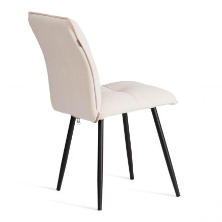 Стул обеденный Sweet LT, флок , молочный/черный, 4, 41х55х88 см