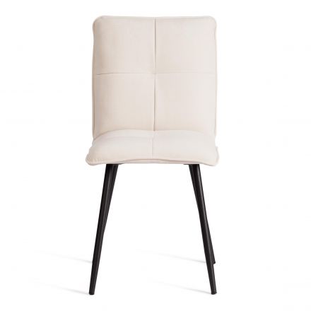 Стул обеденный Sweet LT, флок , молочный/черный, 4, 41х55х88 см