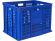 Ящик 600х400х410 перф. стенки сплошное дно синий