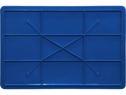 Ящик 600х400х410 перф. стенки сплошное дно синий