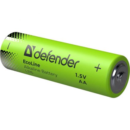 Батарейка DEFENDER алкалиновая LR6-24box АА, бокс 24шт/уп EcoLine