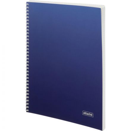 Тетрадь общая А4 96л Attache Градиент Синий клетка, 65г, гребень, УФ-лак Тетрадь общая А4 96л Attache Градиент Синий клетка, 65г, гребень, УФ-лак