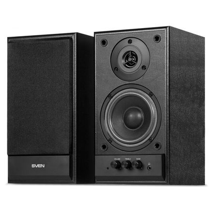 Колонки Sven SPS-702, 2*20W, деревянный корпус, черный Колонки Sven SPS-702, 2*20W, деревянный корпус, черный