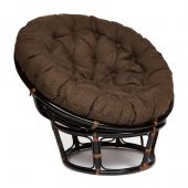 Кресло "PAPASAN"  W /с подушкой/, Antique brown (античный черно-коричневый), ткань Коричневый, 3М7-147