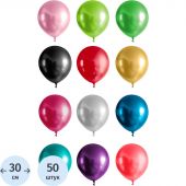 Набор шаров воздушн. тип хром, микс цветов, 50 шт (латекс),30см, 90342 Набор шаров воздушн. тип хром, микс цветов, 50 шт (латекс),30см, 90342
