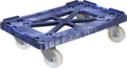 Тележка 600х400 полиамидные колеса, Россия  синий