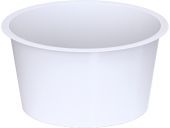 Контейнер п/п 0,198л. круглый, под запайку, с белой крышкой цв. белый