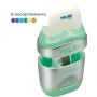 Ластик -точилка Milan CAPSULE SILVER+2 зап.ластика, цв в асс, блистBYM10356