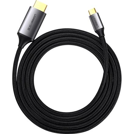 Кабель UGREEN MM142 (50570)USB-C to HDMI M-to-M Aluminum Shell 1,5 м серый Кабель UGREEN MM142 (50570)USB-C to HDMI M-to-M Aluminum Shell 1,5 м серый