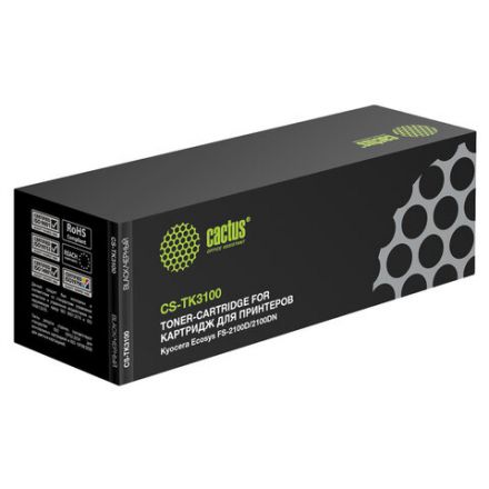 Тонер-картридж CACTUS (CS-TK3100) для KYOCERA FS-2100D/DN/M3040DN/M3540DN, ресурс 12500 стр. Тонер-картридж CACTUS (CS-TK3100) для KYOCERA FS-2100D/DN/M3040DN/M3540DN, ресурс 12500 стр.