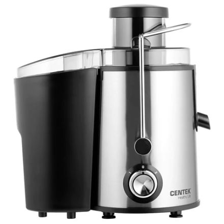 Соковыжималка CENTEK CT-1209, 600 Вт, стакан 0,5 л, емкость для жмыха 1,5 л, металл, сталь/черный Соковыжималка CENTEK CT-1209, 600 Вт, стакан 0,5 л, емкость для жмыха 1,5 л, металл, сталь/черный