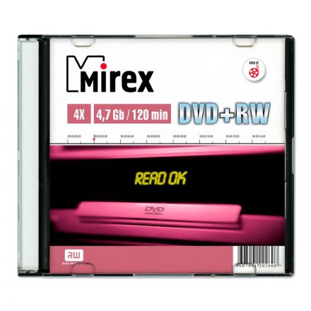 Носители информации DVD+RW, 4x, Mirex, Slim/1, UL130022A4S Носители информации DVD+RW, 4x, Mirex, Slim/1, UL130022A4S