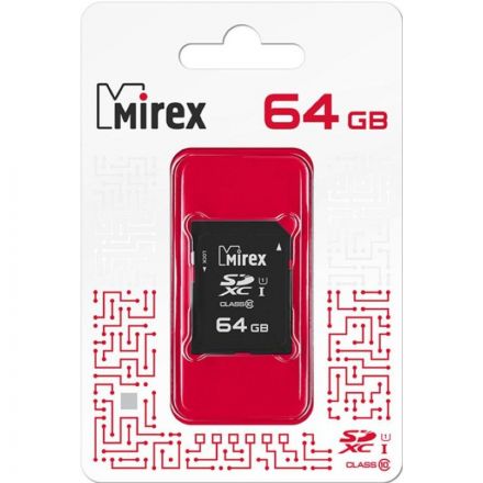 Карта памяти Mirex microSDХC 64Gb (UHS-I, U1, class 10) (13612-MC10SD64) Карта памяти Mirex microSDХC 64Gb (UHS-I, U1, class 10) (13612-MC10SD64)