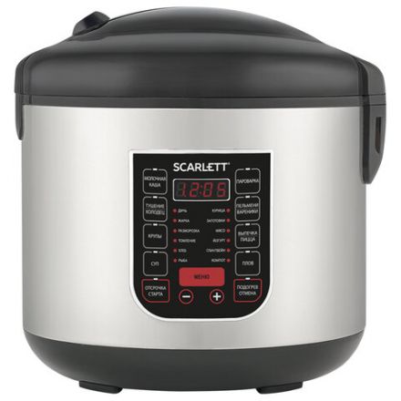 Мультиварка SCARLETT SC-MC410S27, 900 Вт, 5 л, 22 программы, серебро/черная Мультиварка SCARLETT SC-MC410S27, 900 Вт, 5 л, 22 программы, серебро/черная