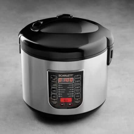Мультиварка SCARLETT SC-MC410S27, 900 Вт, 5 л, 22 программы, серебро/черная Мультиварка SCARLETT SC-MC410S27, 900 Вт, 5 л, 22 программы, серебро/черная