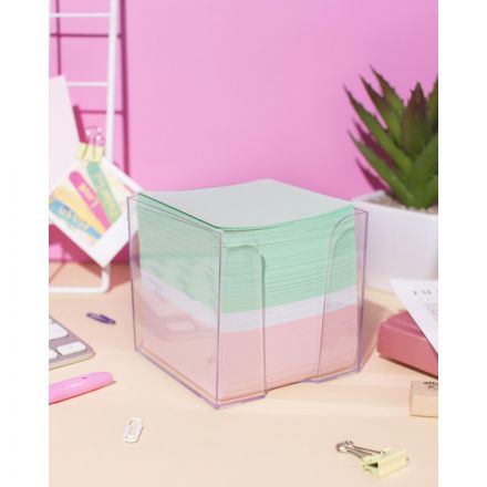 Блок для записей Attache 90x90x90 мм разноцветный в боксе (плотность 80-100 г/кв.м)