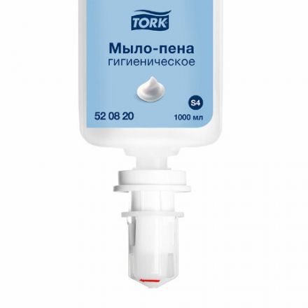 Картридж с жидким мылом-пеной одноразовый TORK (Система S4) Advanced, гигиенический эффект, 1 л, 520820, 520821