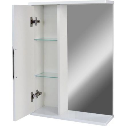 Зеркало TZ_Афина 50 со шкафом, универсальное, белое Зеркало TZ_Афина 50 со шкафом, универсальное, белое