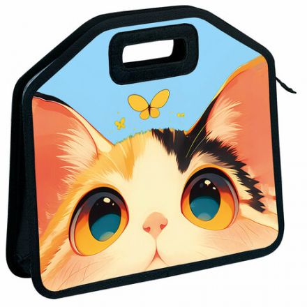 Папка-сумка ЮНЛАНДИЯ, 1 отделение, фетровые ручки, 34х30х11 см, "Cute catcher", 273379 Папка-сумка ЮНЛАНДИЯ, 1 отделение, фетровые ручки, 34х30х11 см, "Cute catcher", 273379