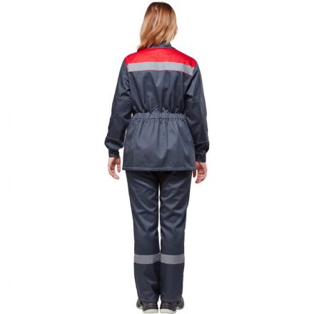 Костюм рабочий летний жен. л20-КБР сер/красн (р.44-46) 158-164 Костюм рабочий летний жен. л20-КБР сер/красн (р.44-46) 158-164