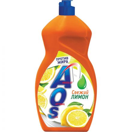 Средство для мытья посуды AOS Лимон 1,3кг Средство для мытья посуды AOS Лимон 1,3кг
