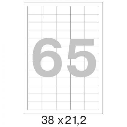 Этикетки самоклеящиеся ProMEGALabelBASIC кауч.к 38х21,2 65шт/л А4(100л/уп)
