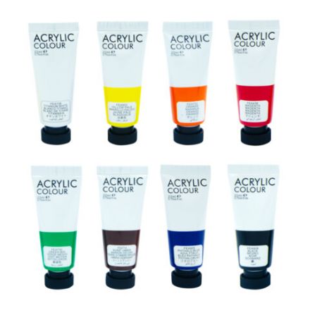 Краски акриловые художественные 8 цветов в тубах по 22 мл, BRAUBERG HOBBY, 192405 Краски акриловые художественные 8 цветов в тубах по 22 мл, BRAUBERG HOBBY, 192405