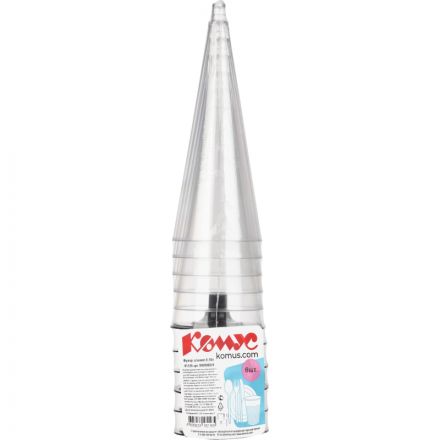 Бокал одноразовый д/шамп,Комус 180 мл прозрачн.,ПС 6шт./уп