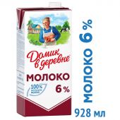 Молоко Домик в Деревне 6% 950г. т/пак.