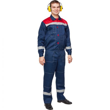 Костюм рабочий летний муж. л20-КПК син/красн (р.44-46) 182-188