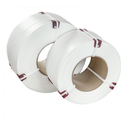 Стреппинг лента Полипропиленовая 12мм х 0,5 (500 м.) Белая 105 кгс