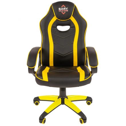 Кресло VT_EChair Easy Game-687 TPU кожзам черный/желтый пластик Кресло VT_EChair Easy Game-687 TPU кожзам черный/желтый пластик